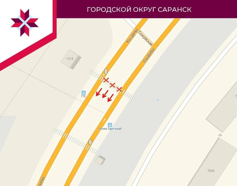 На Химмаше в Саранске пешеходный переход подвинут на 40 метров