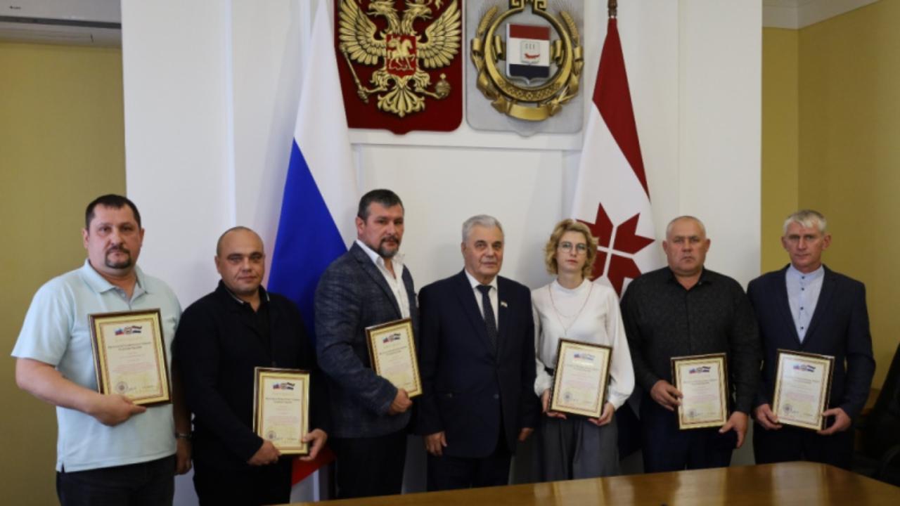 Жителей Мордовии наградили за помощь участникам СВО