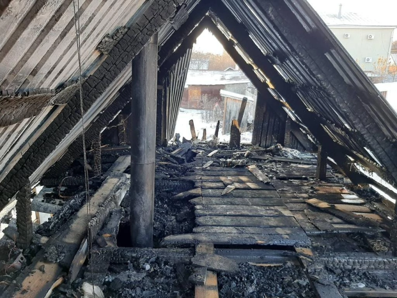 В Саранске сгорела частная баня