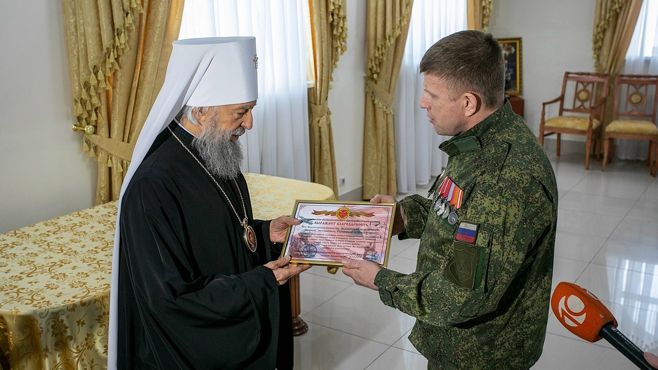 Митрополиту Зиновию объявили благодарность за поддержку бойцов СВО