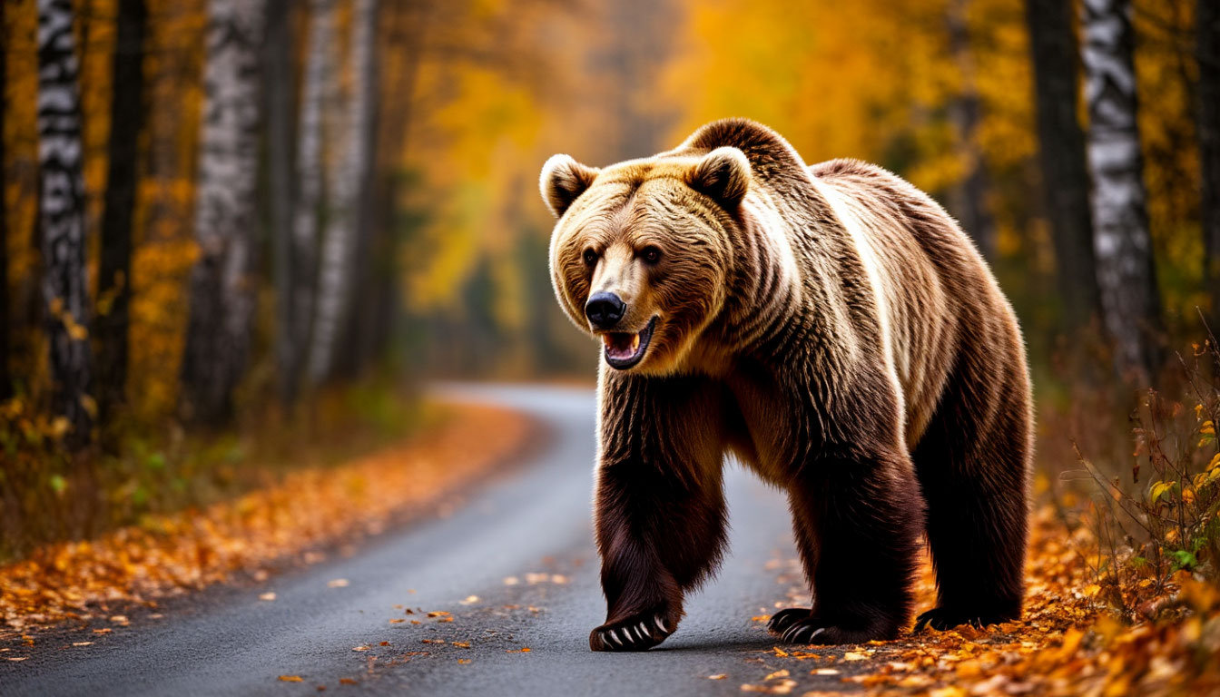 По Ельниковскому району бродит крупный медведь