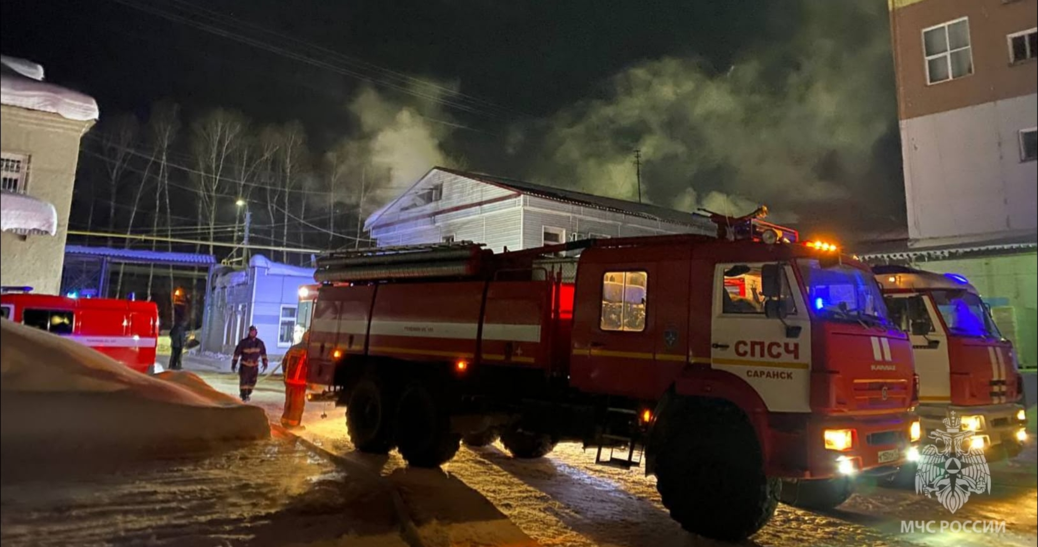 В Мордовии горела кондитерская фабрика «Ламзурь» 