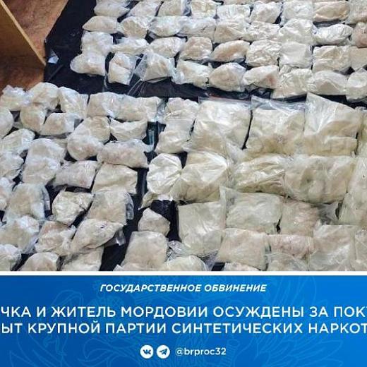 Житель Мордовии и москвичка пытались сбыть в Брянской области 69 кг наркотиков