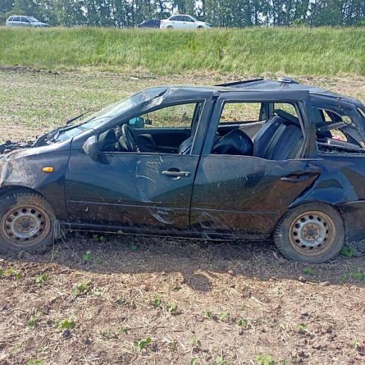 В субботу утром на трассе в Мордовии водитель «Калины» пошел на обгон и погиб
