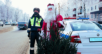 На дороги Саранска выехал патруль Деда Мороза 