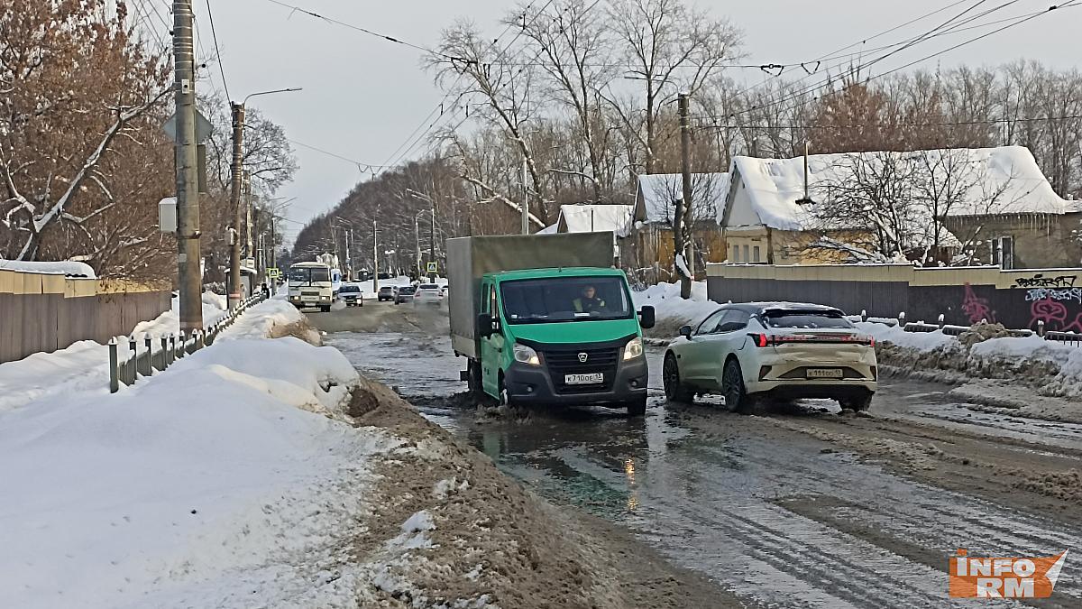 Одна из улиц Саранска превратилась в реку