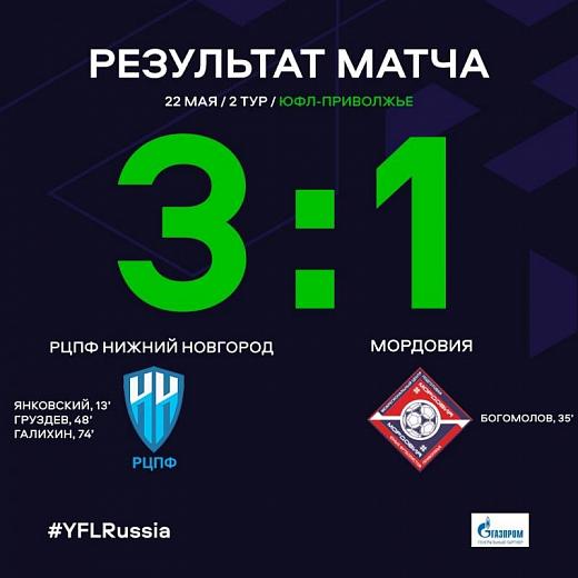 Юные футболисты «Мордовии» уступили «Нижнему Новгороду»